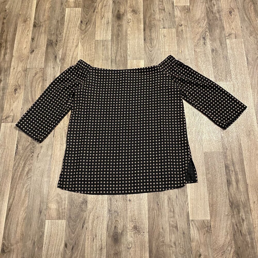 NWOT Bailey/44 Off the Shouder Top Floral Geometric Long Sleeve Size Small